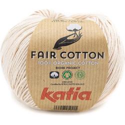Katia Fair Cotton Licht Beige - 1 bol - biologisch garen - haakkatoen - amigurumi - ecologisch - haken - breien - duurzaam - bio - milieuvriendelijk - haken - breien - katoen - wol - biowol - garen - breiwol - breigaren