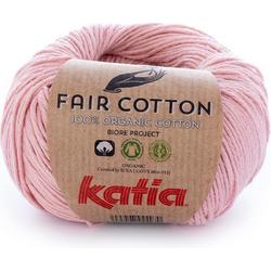 Katia Fair Cotton Lichtroze - 1 bol - biologisch garen - haakkatoen - amigurumi - ecologisch - haken - breien - duurzaam - bio - milieuvriendelijk - haken - breien - katoen - wol - biowol
