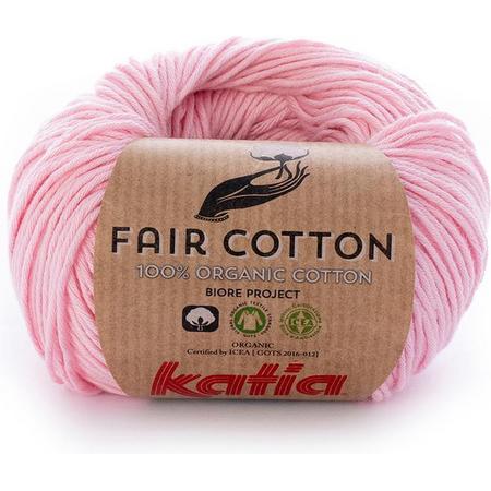 Katia Fair Cotton Roze - 1 bol - biologisch garen - haakkatoen - amigurumi - ecologisch - haken - breien - duurzaam - bio - milieuvriendelijk - haken - breien - katoen - wol - biowol