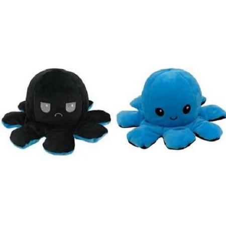 Octopus Knuffel - Mood Knuffel - Blij en Boos - Octopus Knuffel Omkeerbaar - Inktvis Emotie Knuffel - Reversible Plush - Happy and Angry - Kawaii - Zachte Knuffel