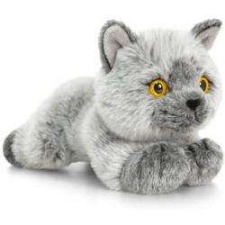 Keel Toys pluche Britse korthaar katten/poezen knuffel 30 cm