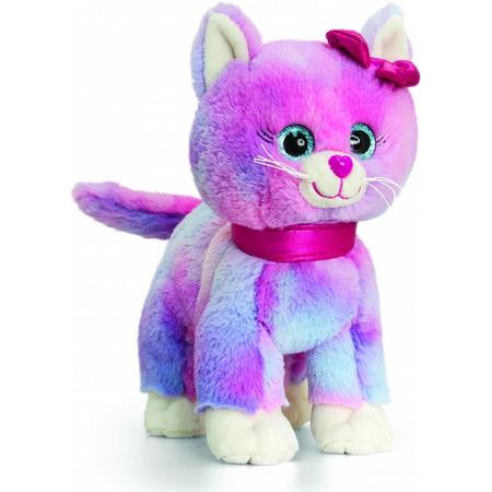 Keel Toys pluche kitten/kat knuffel gekleurd 25 cm - knuffeldier