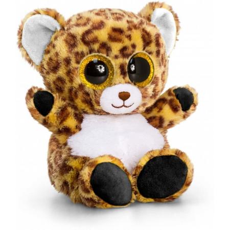 Keel Toys pluche luipaard knuffel 15 cm - knuffeldier