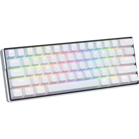Kemove Snowfox - Qwerty - Mechanische Gaming Toetsenbord - Bluetooth - Hot Swappable - Gateron Red Switch - Wit Kleur