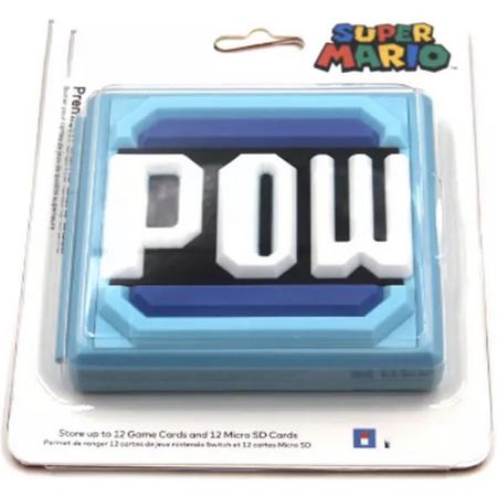 Nintendo switch - Game card case - spel hoesje - opbergen spelletjes - opslag case - 12 plaatsen voor 12 Nintendo games - Mario pow