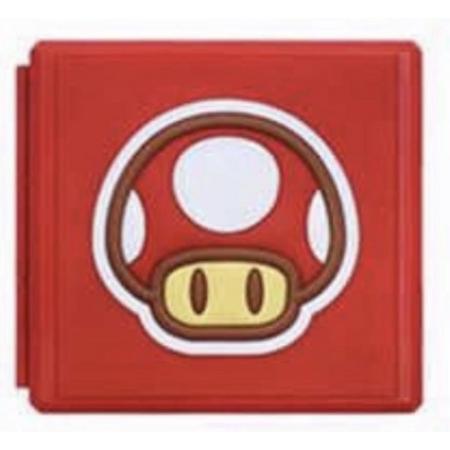 Nintendo switch - Game card case - spel hoesje - opbergen spelletjes - opslag case - 12 plaatsen voor 12 Nintendo games - Mario toad