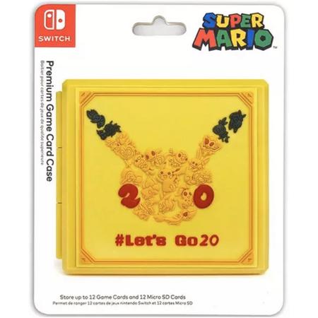 Nintendo switch - Game card case - spel hoesje - opbergen spelletjes - opslag case - 12 plaatsen voor 12 Nintendo games - Pikachu