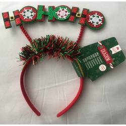 Kerst Haaraccessoire - Diadeem - Kerst diadeem - HO-HO-HO diadeem - Kerst - Feestdagen - Haar accessoires - Verkleed accessoires - Glitters rood/groen.