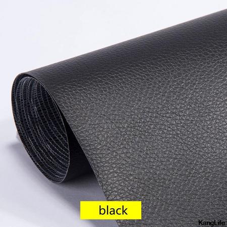 Zwarte Leren Patch Zelfklevend - 20 x 30 cm - Zwart Leer Op maat te Knippen - Bank Reparatie - Waterdicht - Gaten Bedekken - Bankleer