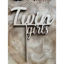 Taarttopper Twin girls - Geboorte - Babyshower - Tweeling