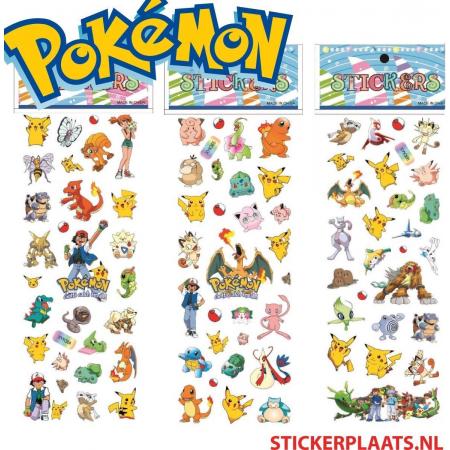 Pokemon stickers 1 vel - Pokémon Stickers - Pikachu - Pickachu