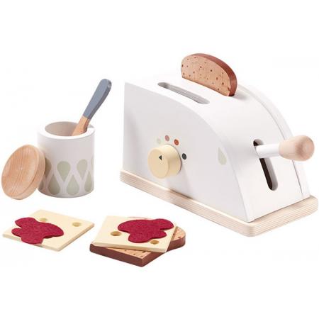 Kid’s Concept Houten Speelgoed Broodrooster – 8 accessoires