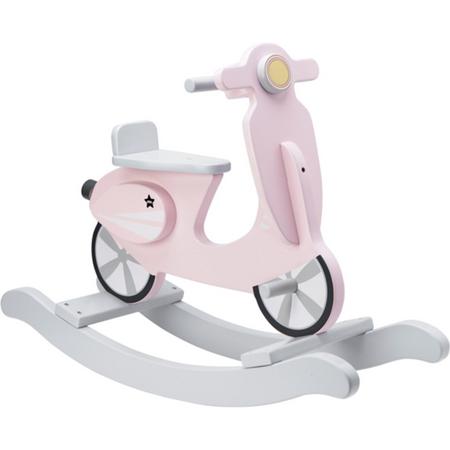 Rocking scooter roze/wit Kids Concept