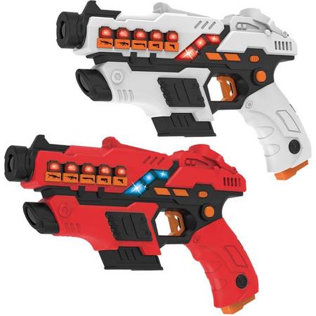Lasergame set met 2 laserpistolen - KidsFun Plus laserguns met veel extras