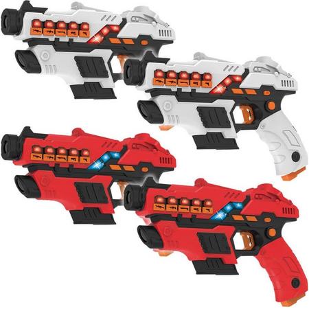 Lasergame set met 4 laserpistolen - KidsFun Plus laserguns met veel extras