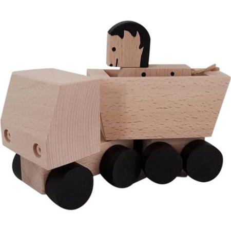 Paardenvrachtwagen - Houten speelgoed - Hout - paard - vrachtwagen - duurzaam - speelgoed - auto - dieren