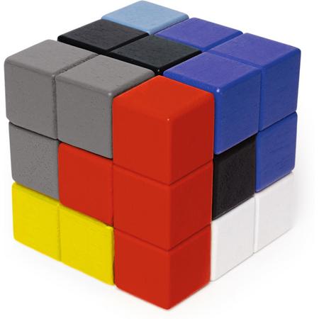 Blok kubus 3D houten puzzel