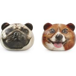 Kikkerland Stressbal - Fidget toys - Squishies - Hond Pug of Corgi - Anti Stress Speelgoed