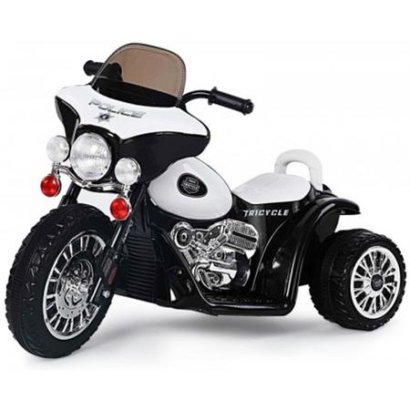 Elektrische Harley Politiemotor look 6v zwart