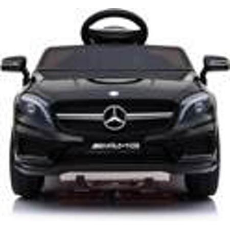 Kinder auto Mercedes GLA 45 AMG zwart 12v Afstandsbediening / VERING / MP3 / DEURTJES / VERLICHTING VOLL OPTIES