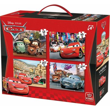 4 in 1 Puzzel Koffer Cars