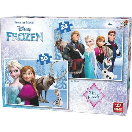 Disney 2 in1 24/50 stukjes Frozen puzzel