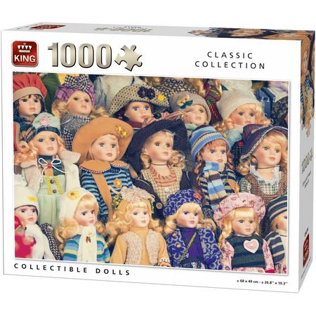 King Puzzel 1000 Stukjes (68 x 49 cm) - Collectible Dolls - Klassieke Legpuzzel - Volwassenen