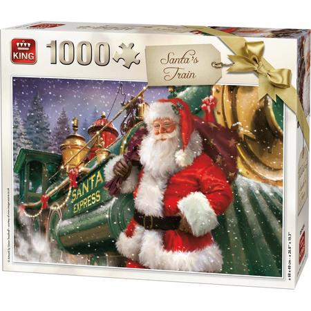 King Puzzel 1000 Stukjes (68 x 49 cm) - Kerstpuzzel Kerstman - Legpuzzel Kerst