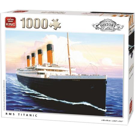 King Puzzel 1000 Stukjes (68 x 49 cm) - Titanic - Legpuzzel Geschiedenis - Volwassenen