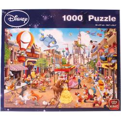 Disney 1000 Stukjes Puzzel Disneyland - King - Legpuzzel - 68 x 49 cm - Blauw Karton