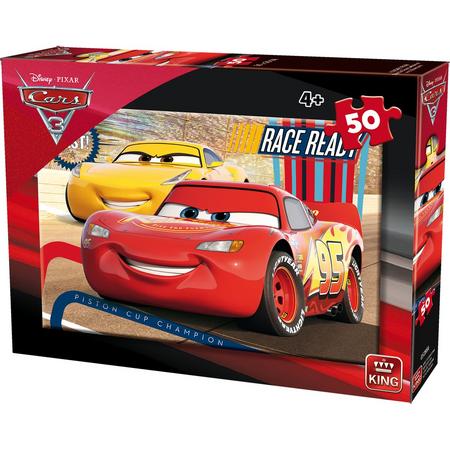 King Legpuzzel Disney Cars 3 Rood/geel 50 Stukjes