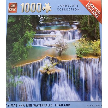 King Puzzel 1000 stukjes Huay Mae Khamin Waterval Thailand