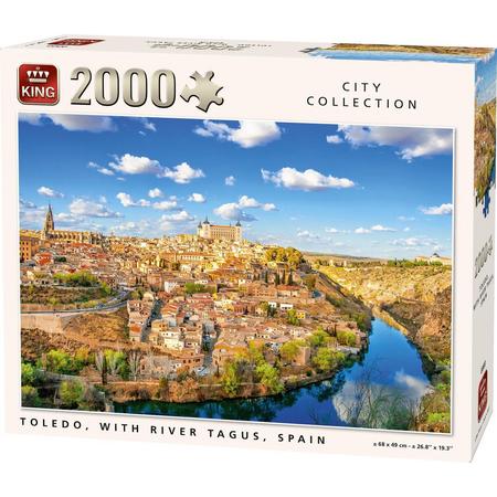 King Puzzel 2000 Stukjes (96 x 68 cm) - Toledo Spanje - Legpuzzel Steden