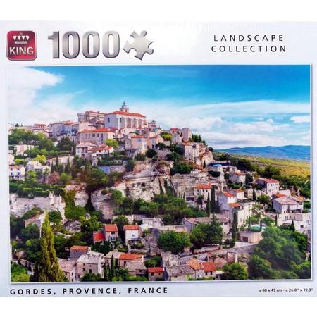 King puzzel 1000 stukjes (68 x 49 cm) - Gordes, Provence, France