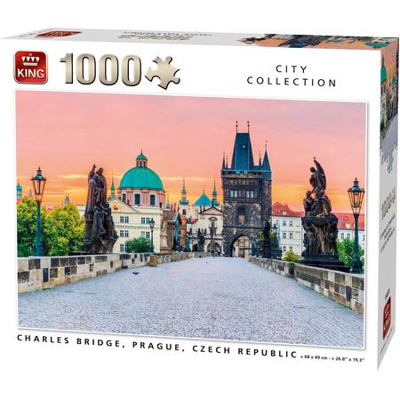 Puzzel 1000 Stukjes CHARLES BRIDGE, PRAGUE, CZECH REPUBLIC