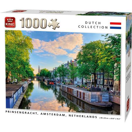 Puzzel 1000 Stukjes PRINSENGRACHT CANAL, AMSTERDAM, NETHERLANDS