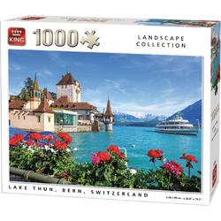 Puzzel 1000 Stukjes Tunnersee Zwitserland - King - Legpuzzel (68 x 49 cm)