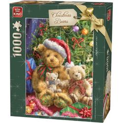 king puzzel kerst ,christmas bears , 1000 stukjes, kerstavond