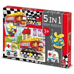 legpuzzel Kiddy Puzzles 5-in-1 Autos 12 stukjes
