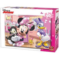 legpuzzel Minnie Mouse karton roze 50 stukjes