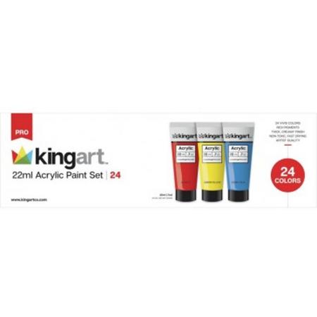 KingArt Primaire Acrylverf Set 24 kleuren