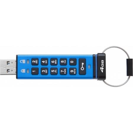 Kingston Technology DataTraveler 2000 4GB 4GB USB 3.0 (3.1 Gen 1) USB-Type-A-aansluiting Blauw USB flash drive