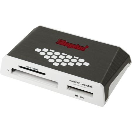 Kingston Technology USB 3.0 High-Speed Media Reader USB 3.0 Grijs, Wit geheugenkaartlezer