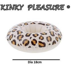 Kinky Pleasure - Opblaasbare Bekerhouder - Drijvende Drankhouder - Bekerhouder voor water - Dieren - Panter Print - Dia: 18cm