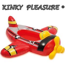 Kinky Pleasure - Opblaasbare Vliegtuig Rood - Kinderen - Waterpret - 119cm x 114cm