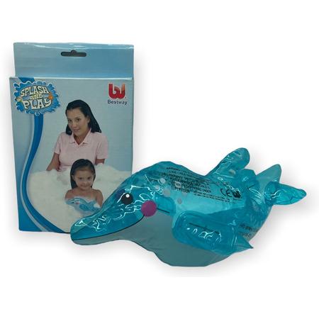 Kinky Pleasure Bad Speeltjes Opblaasbare Mini Dolfijn Licht Blauw 29cm