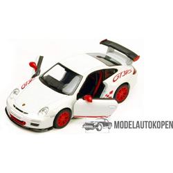 Porsche 911 GT3 RS Wit - Kinsmart 1:36 - Modelauto - Schaalmodel - Modelauto - Miniatuurauto - Miniatuur autos