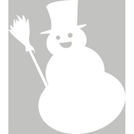Kerst raamsticker sneeuwpop