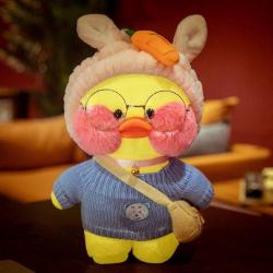 Klikkopers® Paper Duck - Cute Eend - Lalafanfan Duck Knuffel - Schattig Eend - LalaFan - Geel