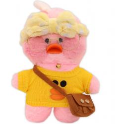 Klikkopers® Paper Duck - Cute Eend - Lalafanfan Duck Knuffel - Schattig Eend - LalaFan - Roze